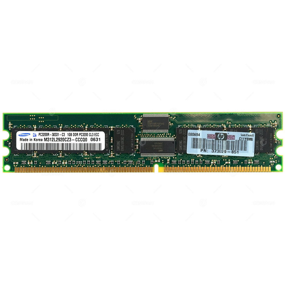 373029-851 HP 1GB PC-3200 DDR  400 MHZ MEMORY M312L2920CZ3-CCC